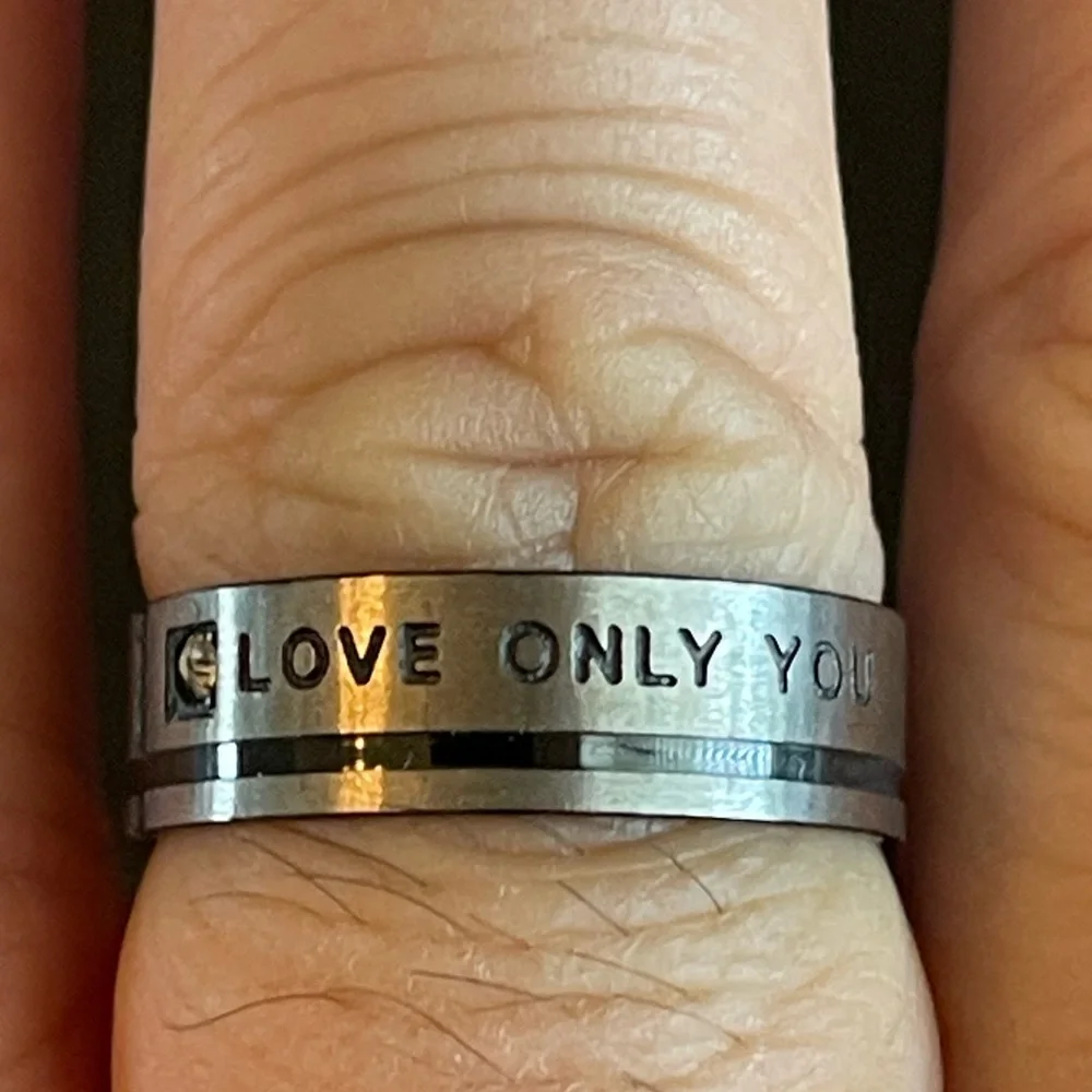 6mm Love Only You CZ men ring size 7 - Picture 9 of 9